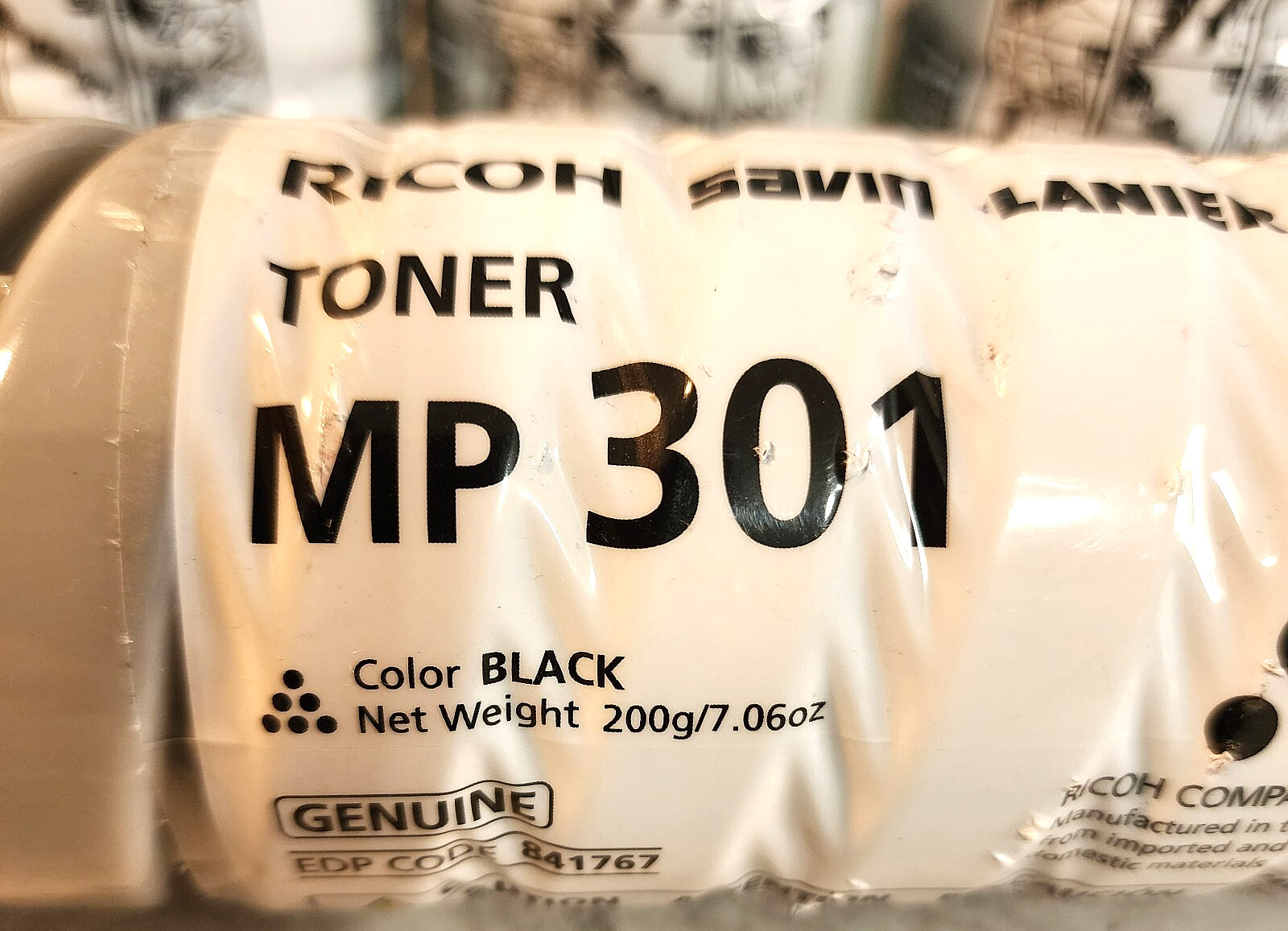 Ricoh Savin Lanier 841767 Black Toner Cartridge MP 301 New Without Box Lot Of 4