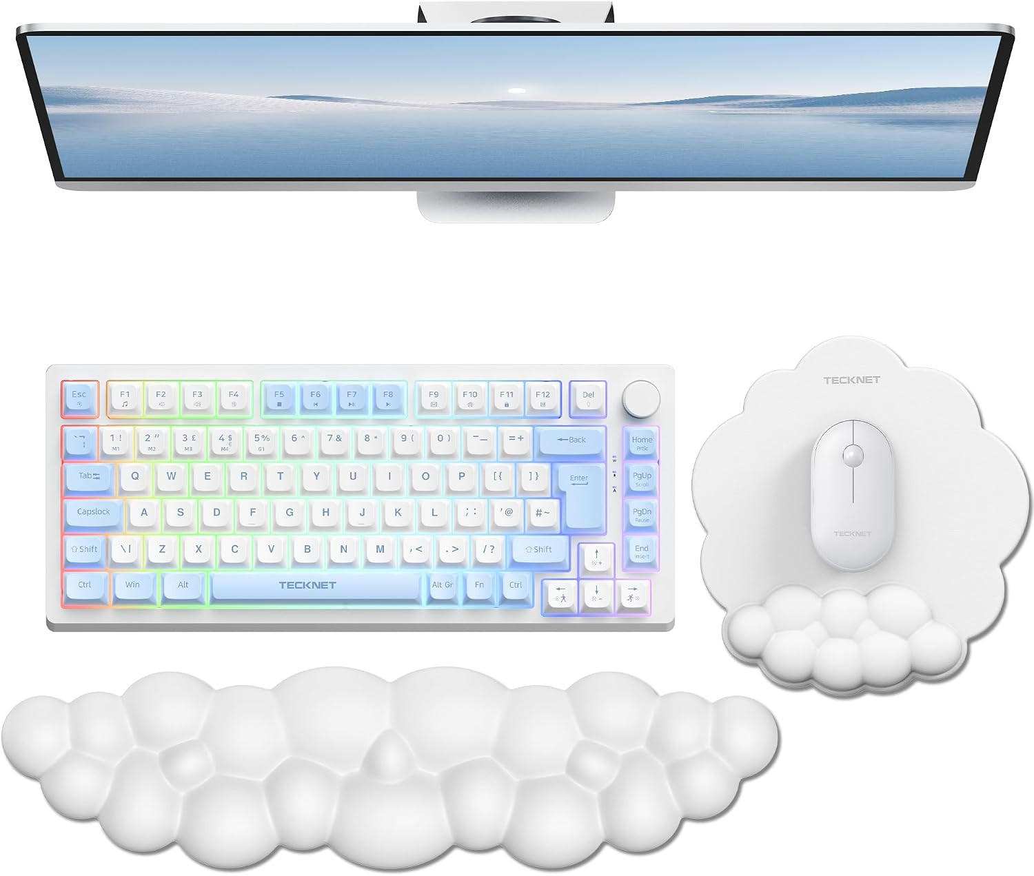 Cloud Mouse Pad with Wrist Rest, Ergonomic Cloud Wrist Rest