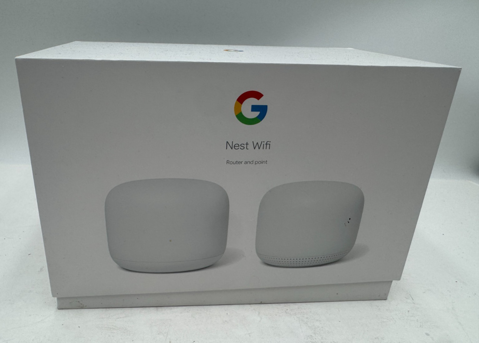Google Nest WiFi H2D Router & H2E Point AC2200 Dual-Band Home Mesh Wi-Fi System