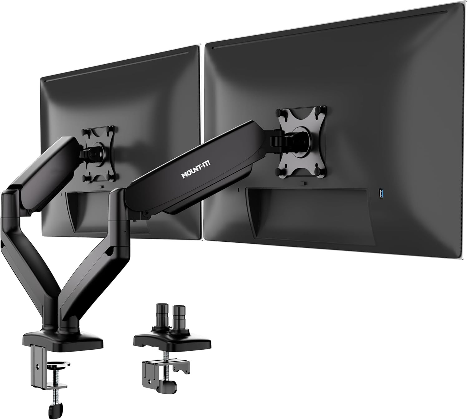 Dual Monitor Desk Mount, 13-32", 17.6 Lbs Each