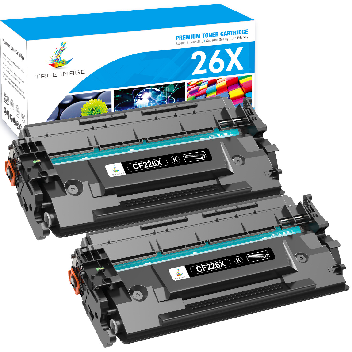 2-Pack CF226X Toner Cartridge Work For HP 26X Laserjet Pro M402dn M426 M426fdw
