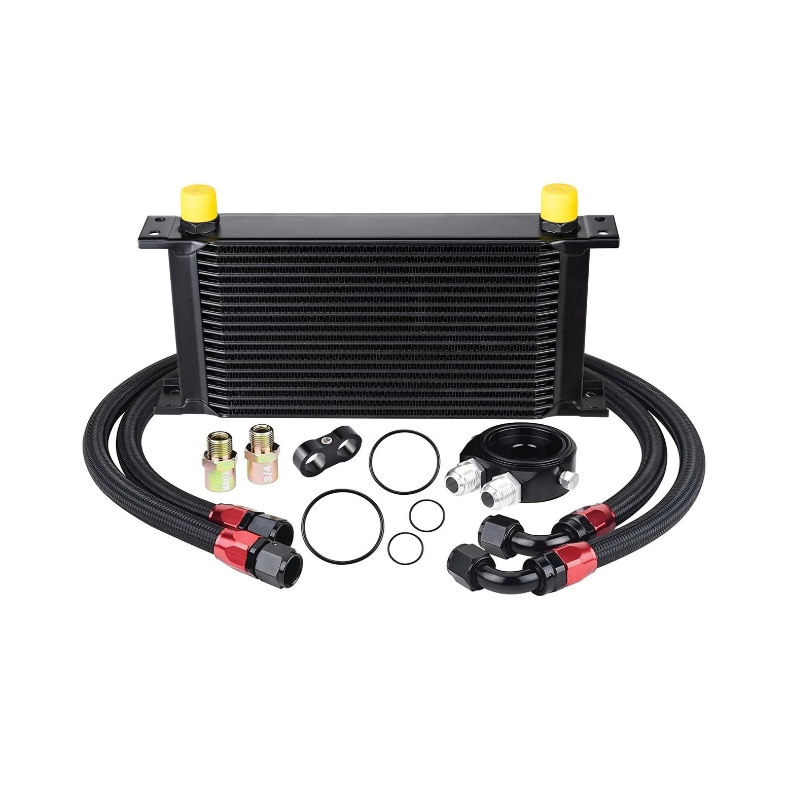 EVIL ENERGY 19 Row Oil Cooler Kit, 10AN Transmission Engine Cooler British Ra...