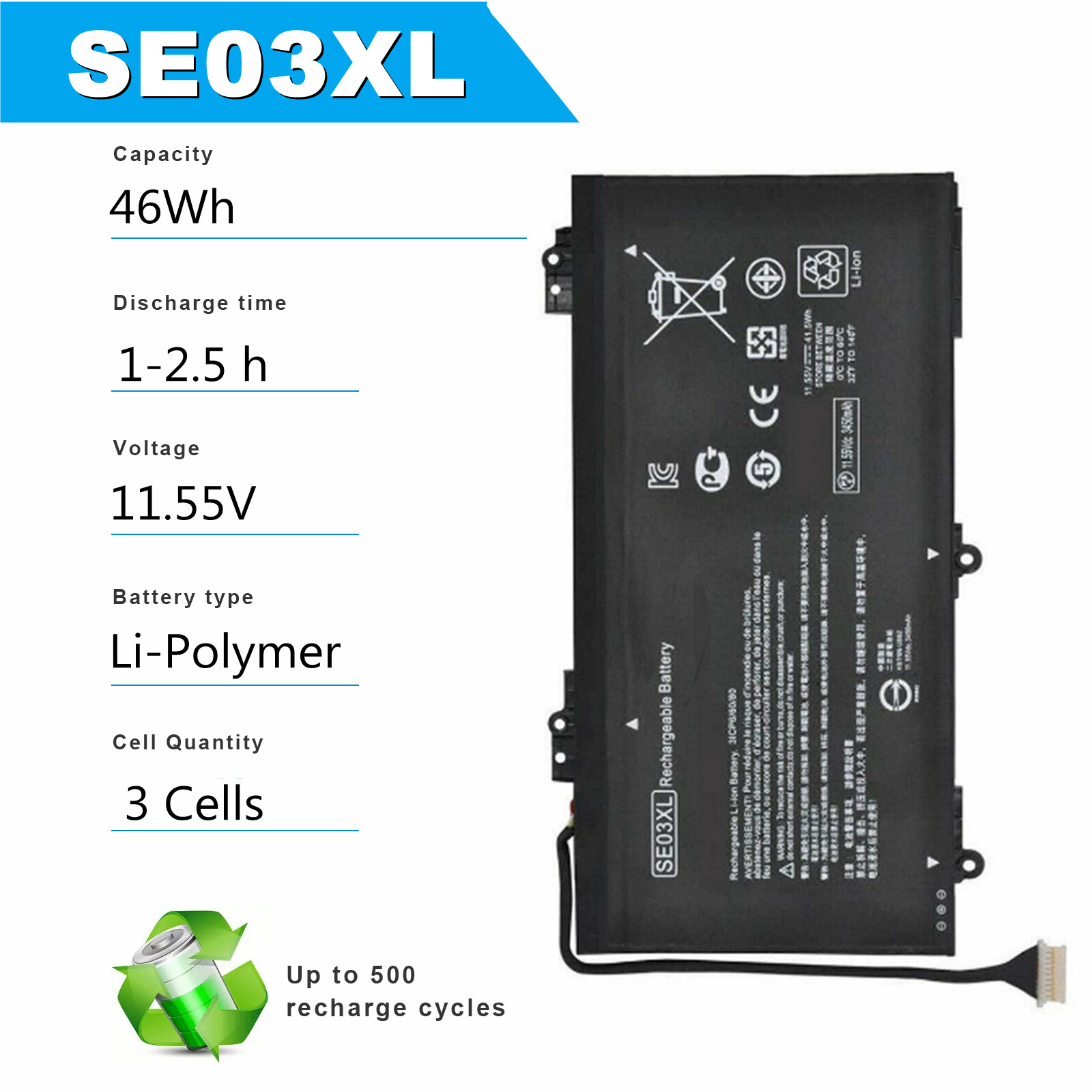 SE03XL Battery for HP Pavilion 14-AL000 Series 849568-421 849908-850 TPN-Q171