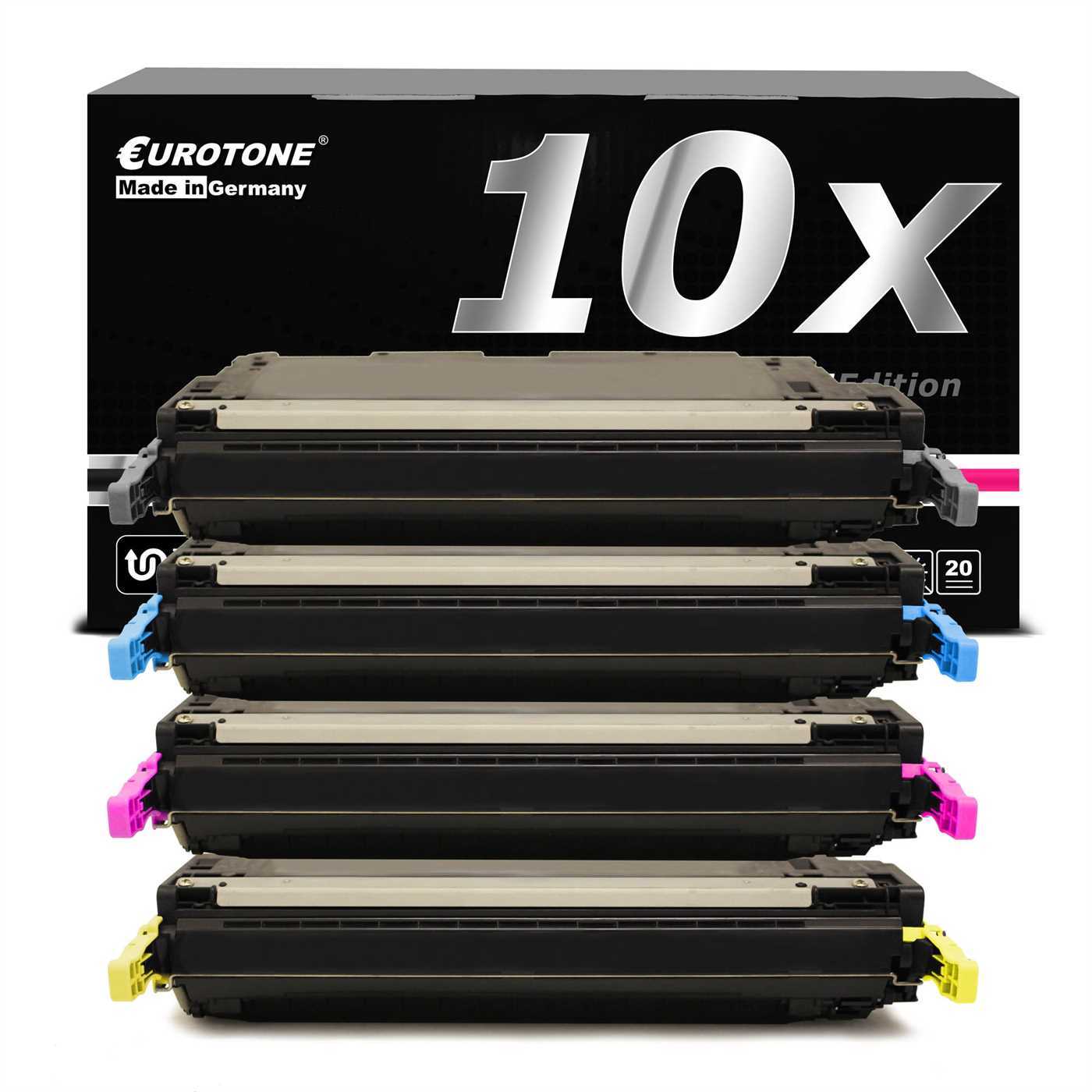 10x Eurotone per Cartridge Replaces HP C9730A-33A C9730A C9731A C9732A C9733A
