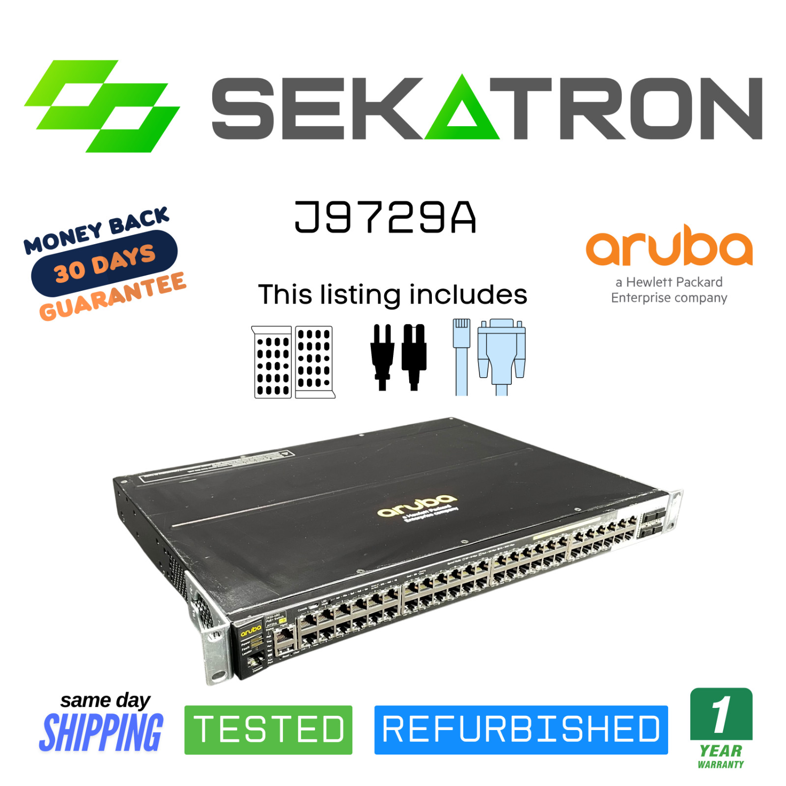 ♻️ HP Aruba J9729A 2920-48G 48-Port Gigabit Managed Switch with 4 Dual-Port ⚡