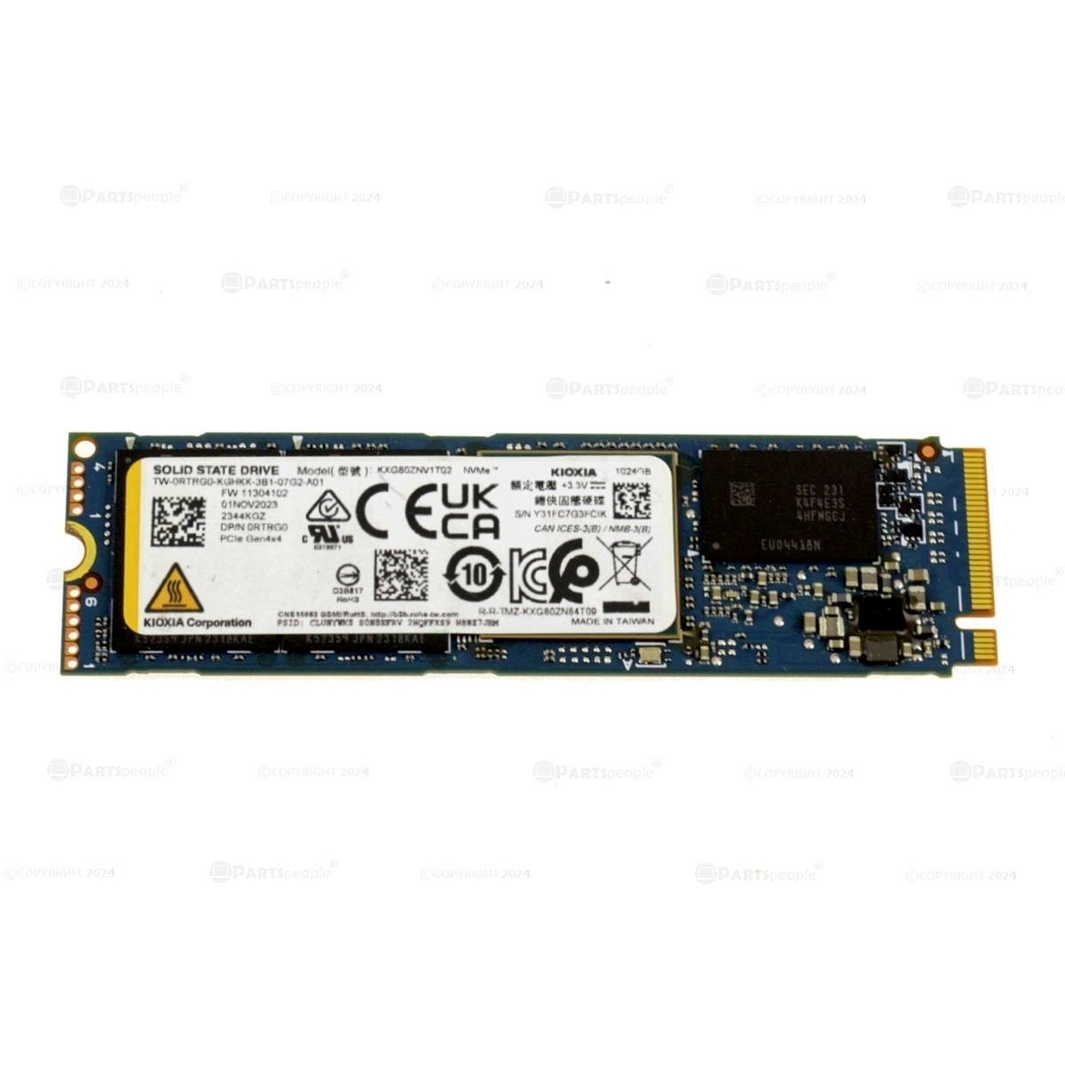 Kioxia XG8 1TB M.2 PCIe 4.0 SSD (KXG80ZNV1T02)