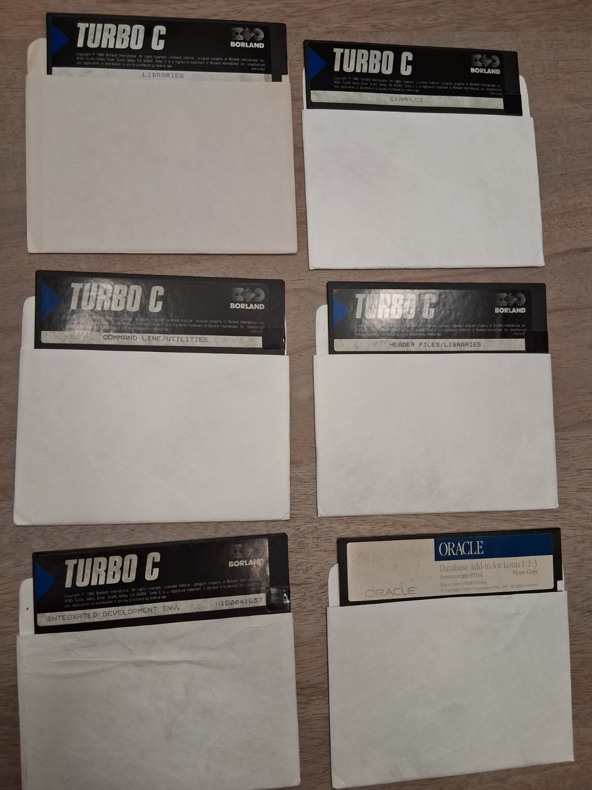 Vintage Ibm PC Turbo C Oracle Lotus 1-2-3 Demo 5.25" Floppy Disks - As Is