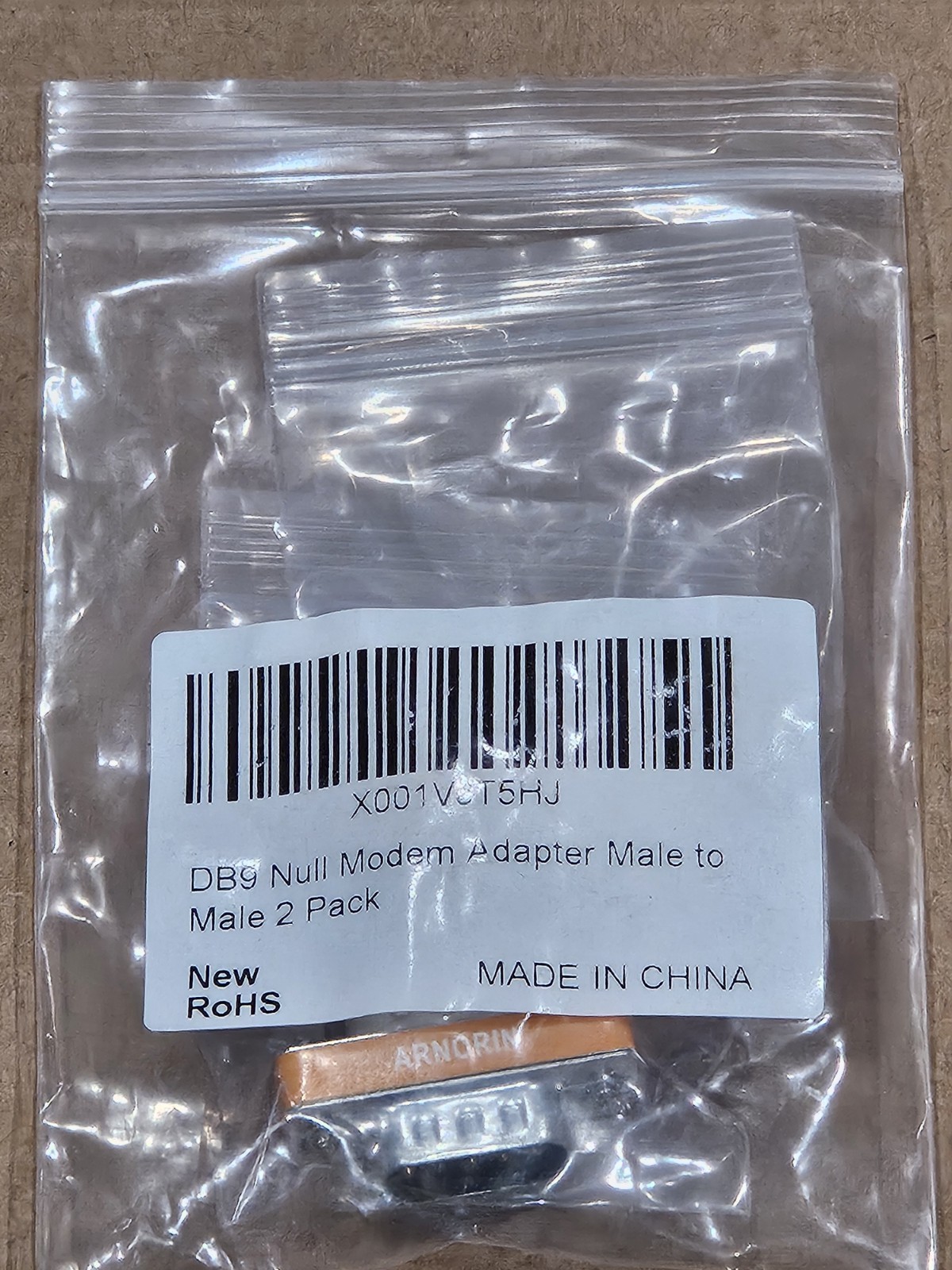 2 Pack of DB9 DB 9 RS-232 Male to Male Mini Null Modem Coupler Adapter Converter