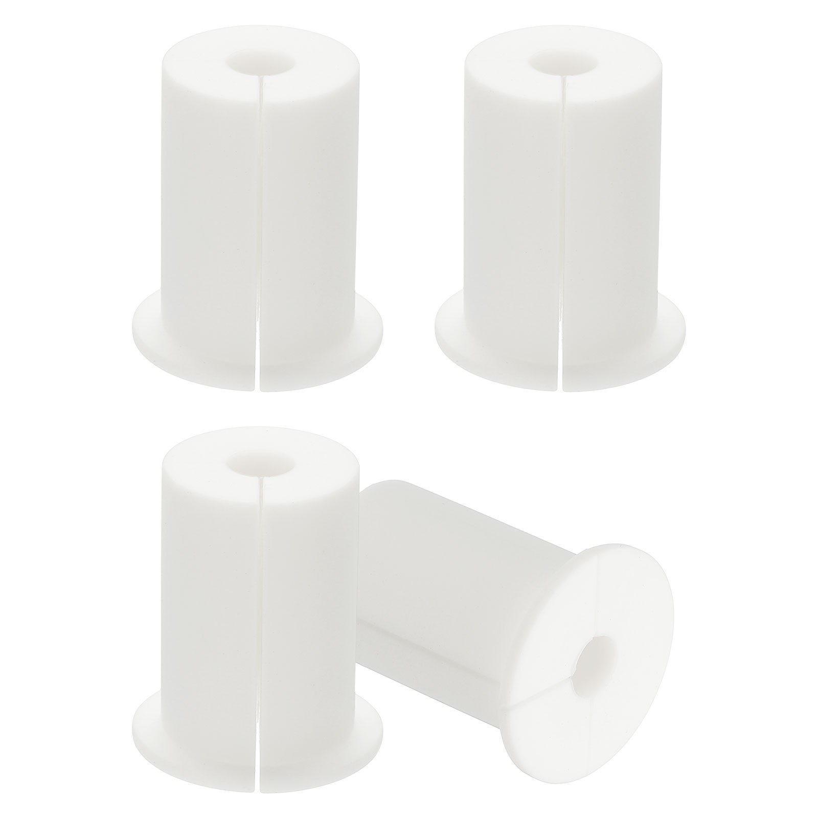 4 Pack 1" Wall Grommet Cable Routing Kit for 0.33" (8.5mm) Hole White