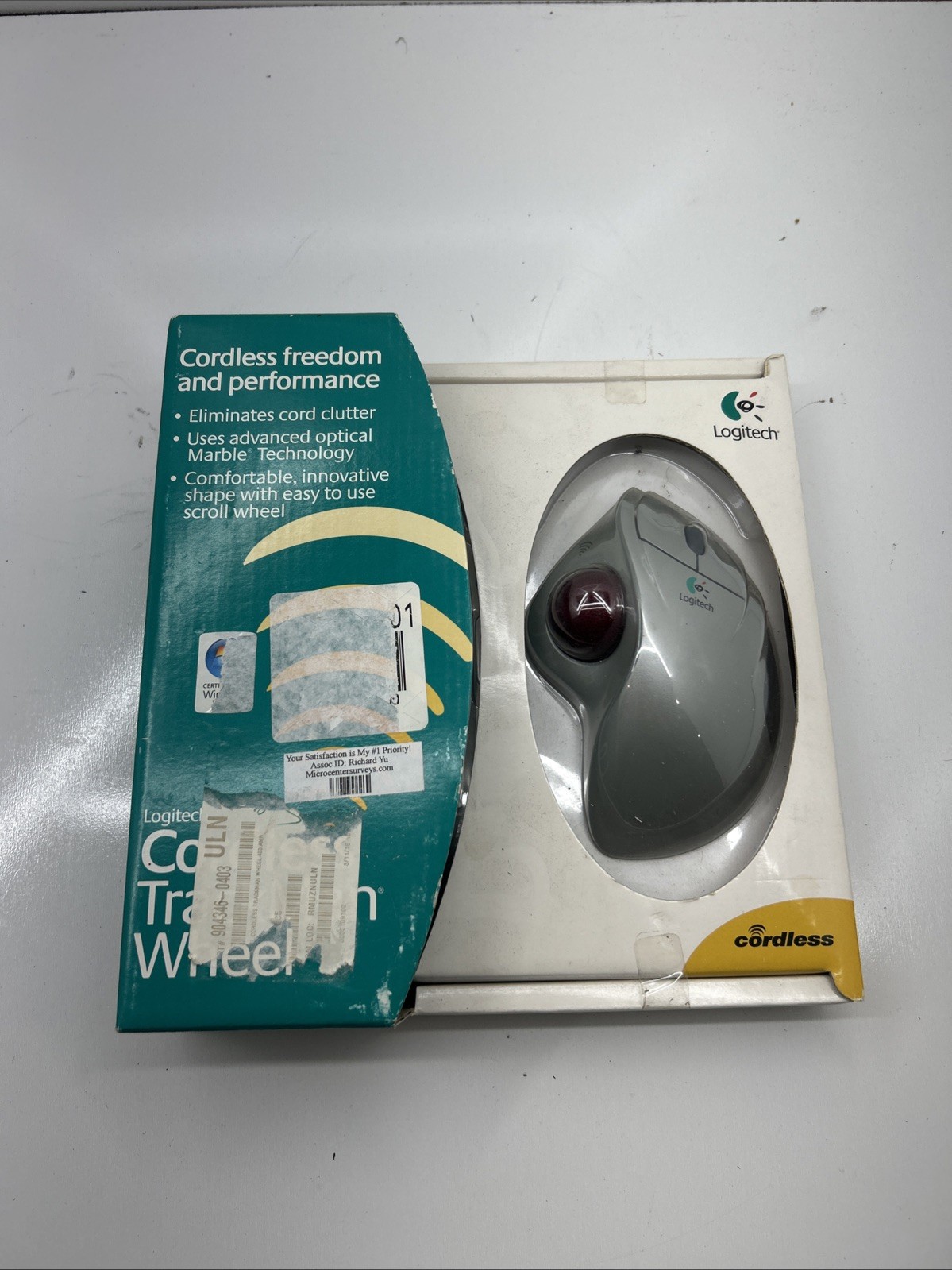 Logitech Cordless Optical Trackman Mouse 904346-0403
