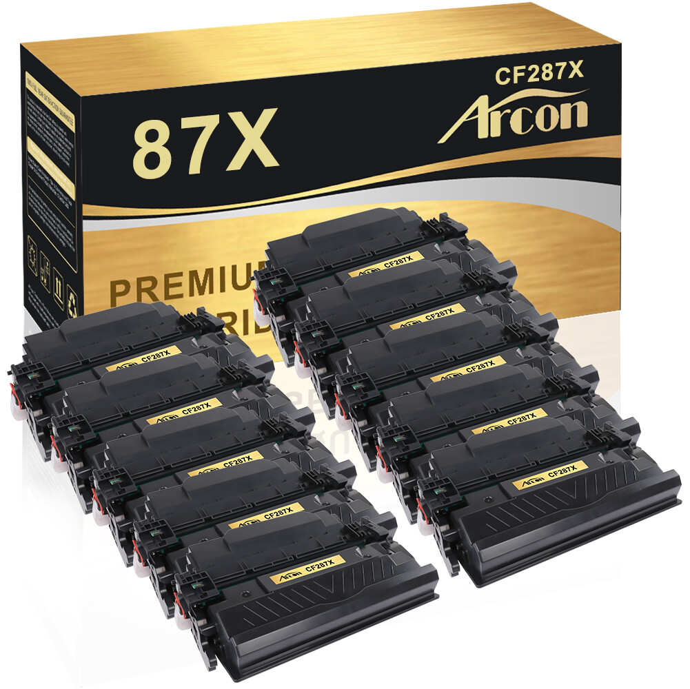 10 PK Toner for HP 87X CF287X LaserJet Enterprise M506dn M506n M506x MFP M527f