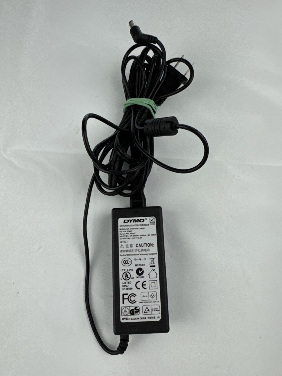 Dymo DSA-65w-2 24060 OEM GENUINE AC DC Adapter Power Supply Cord