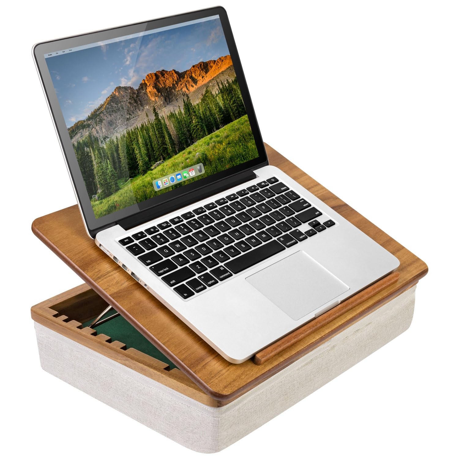 Acacia Wood Easel Lap Desk – Adjustable 7-Level Laptop Stand & Portable Works...