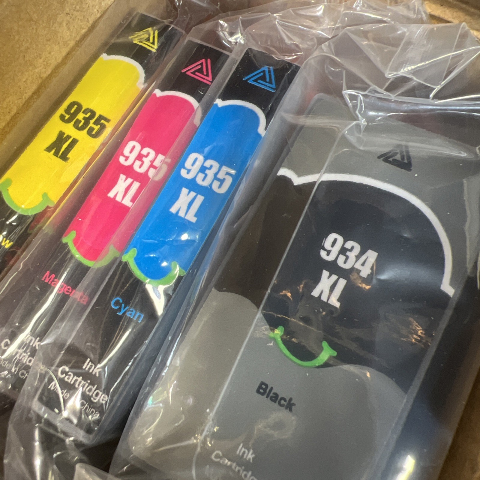 Premium Ink Cartridge Ink Printer 935 and 934 3) Colors & 1 Black XL- Open Box