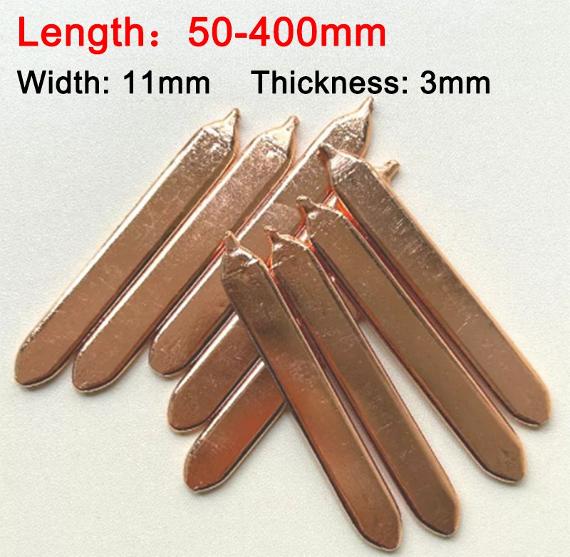 2pcs length50-400mm Copper Flat Heat Pipe Cooling Laptop CPU GPU Heatsink 11x3mm
