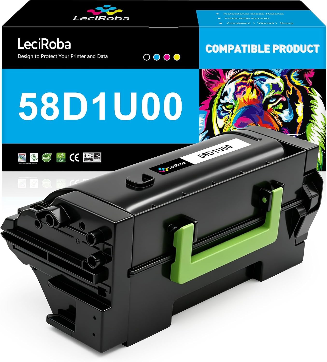 58D1U00 Toner Cartridge for Lexmark MS725 MS823 MS824 MS825 MS826 MX722 Series