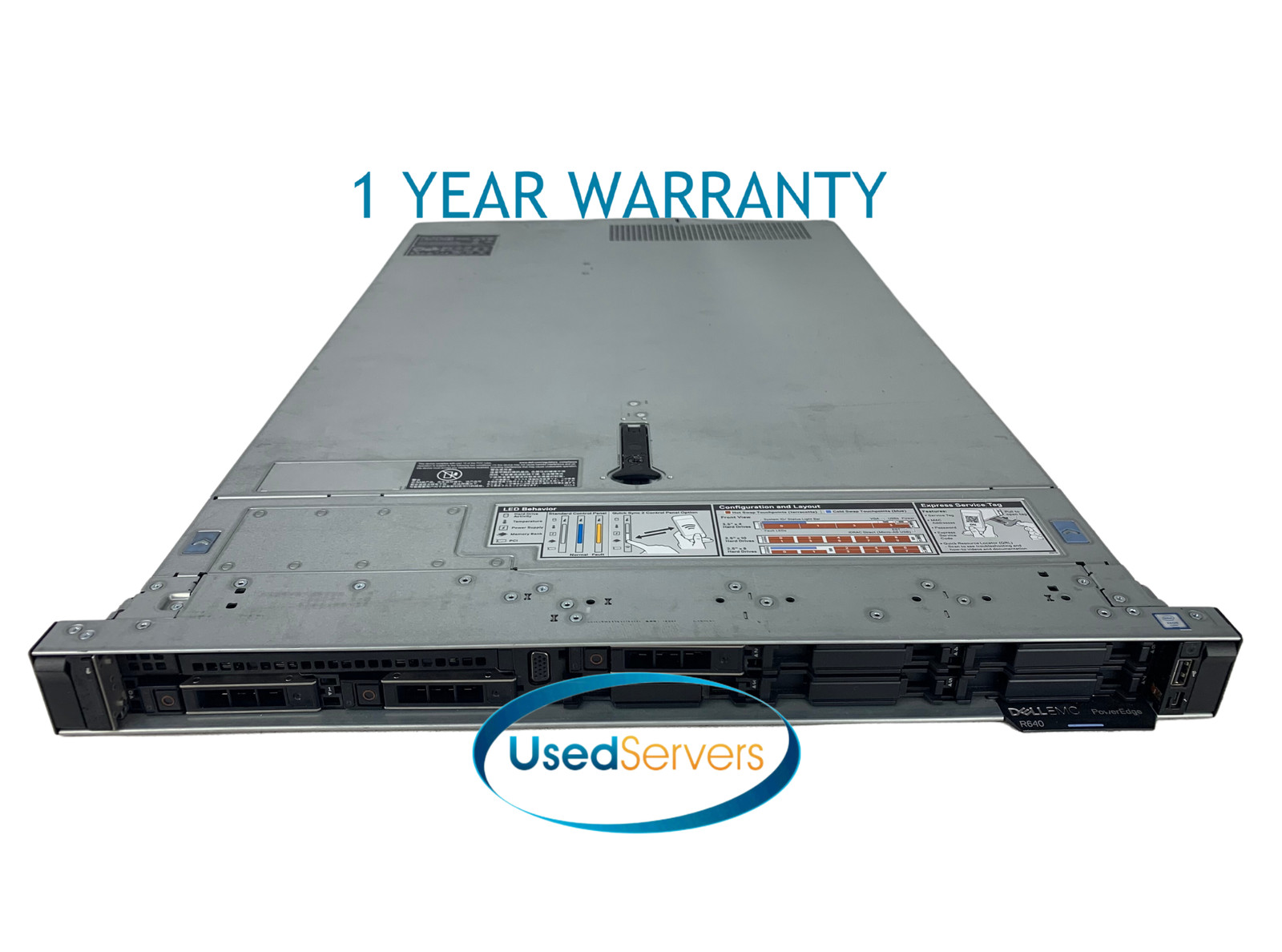 Dell Poweredge R640 2x Gold 6240 2.6GHZ=36Cores 64GB 2133 3x HD TRAY H730P