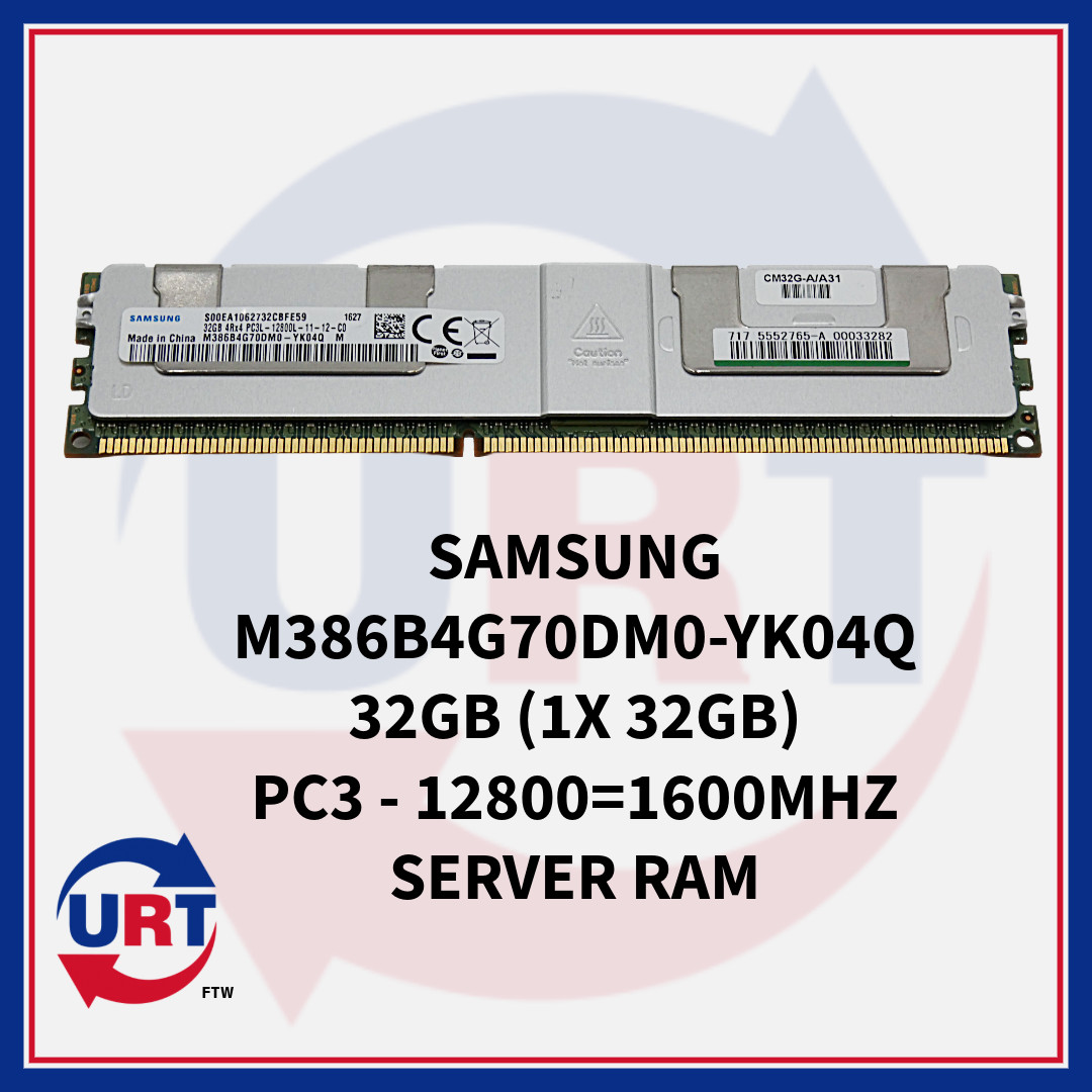 SAMSUNG M386B4G70DM0-YK04Q 32GB (1X 32GB)PC3 - 12800=1600MHZ SERVER RAM #195256#