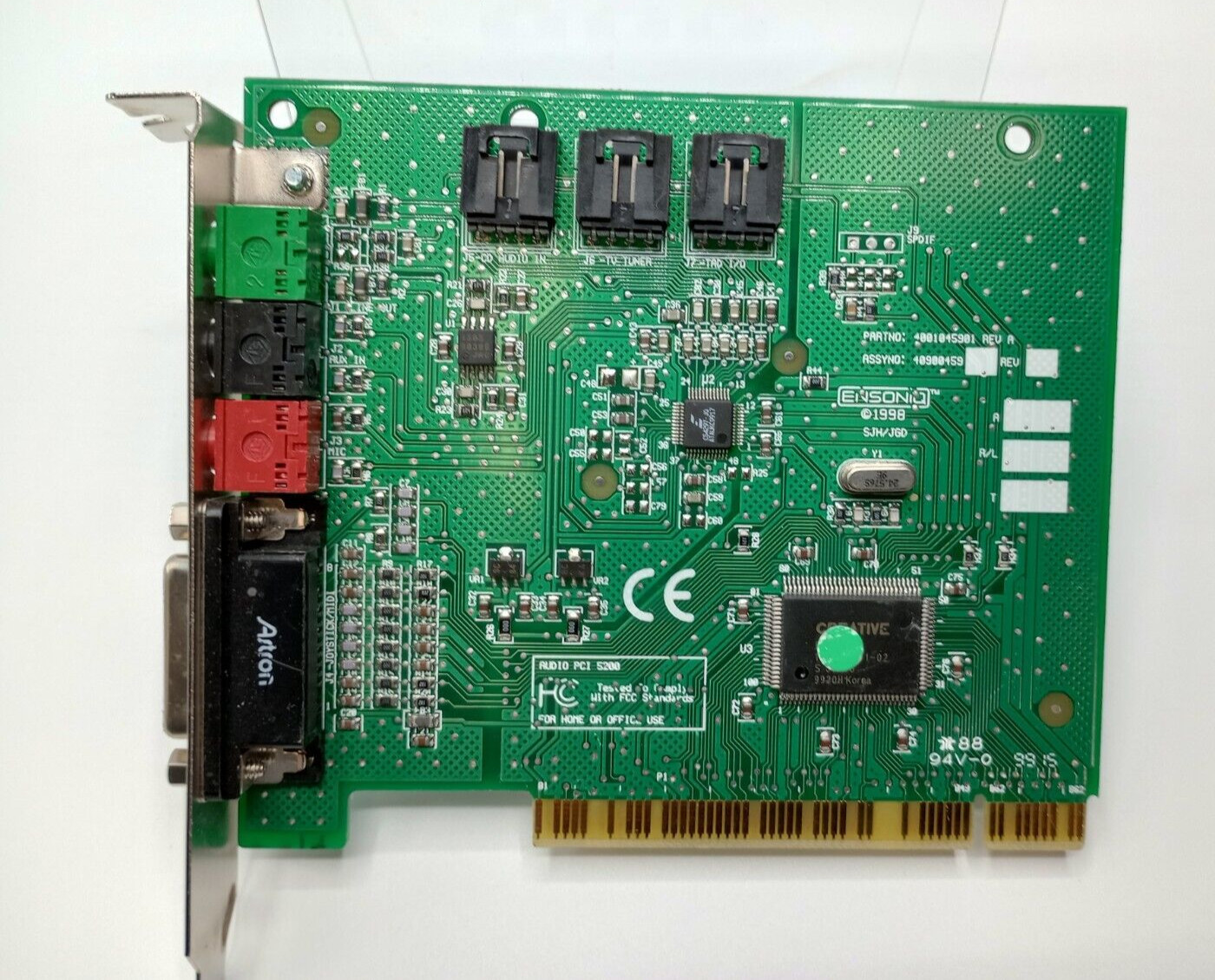 Creative Labs Ensoniq Audio PCI 5200 Sound Card 4001045901 REV A