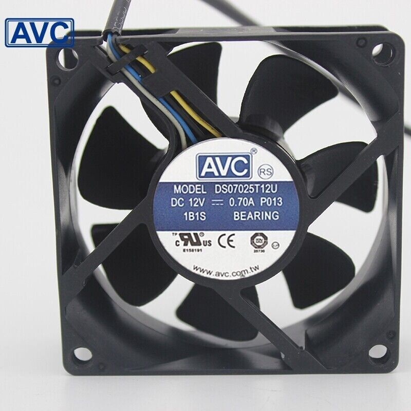 AVC DS07025T12U 70MM 7025 DC 12V 0.7A 4 -PIN PWM CPU PC Case Cooling Fan