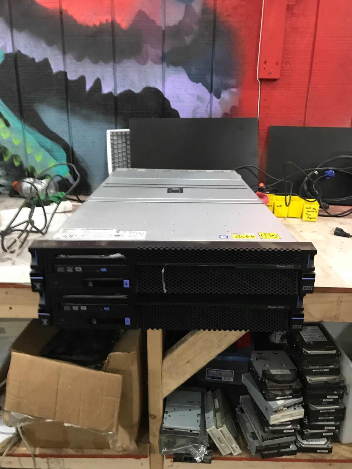 Lot of 2 IBM Model 9119-MME E870 Server Controller Missing Components SOLD AS IS