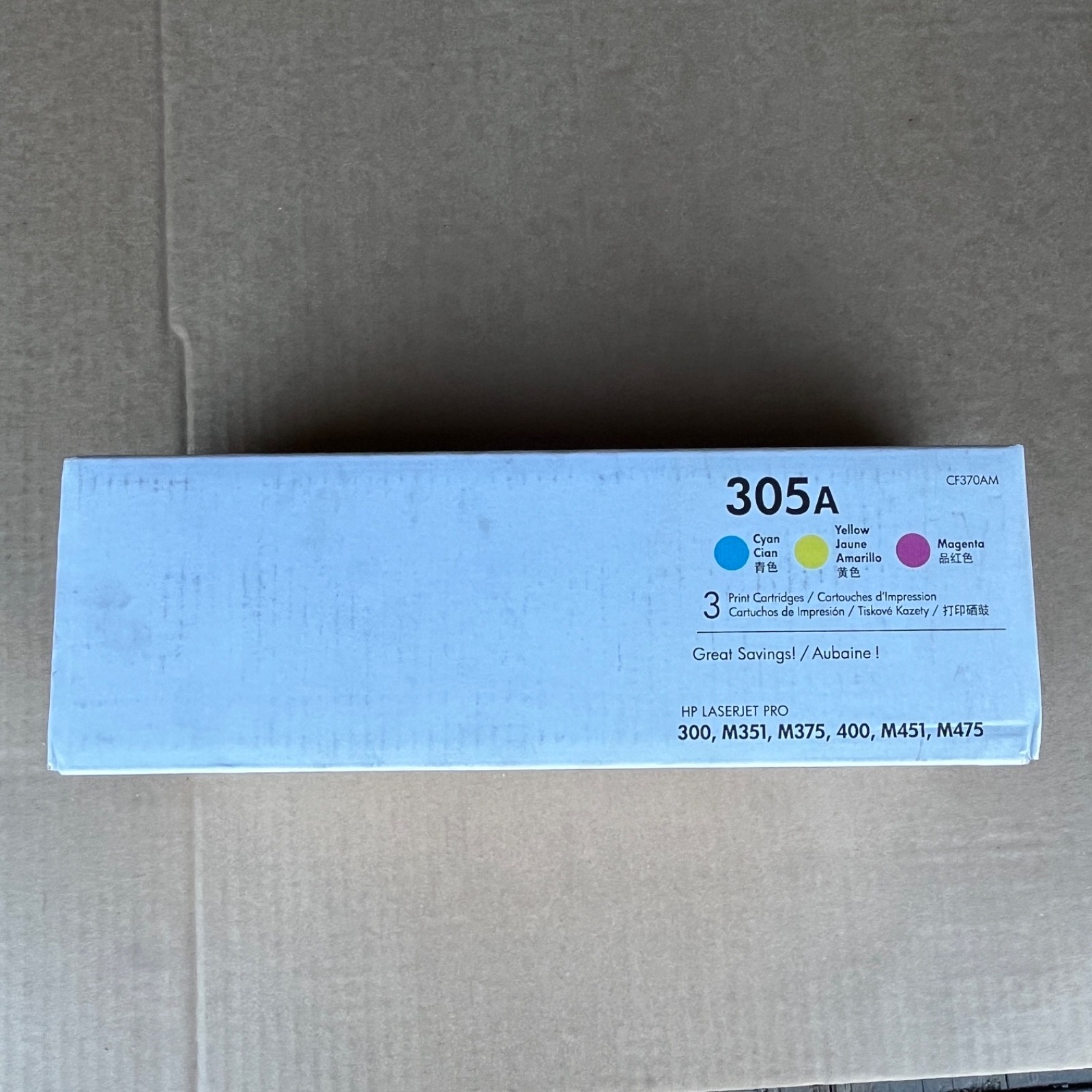 HP CE412A Genuine Toner Cartridge HP 305A Yellow Toner Amarillo - NEW Sealed