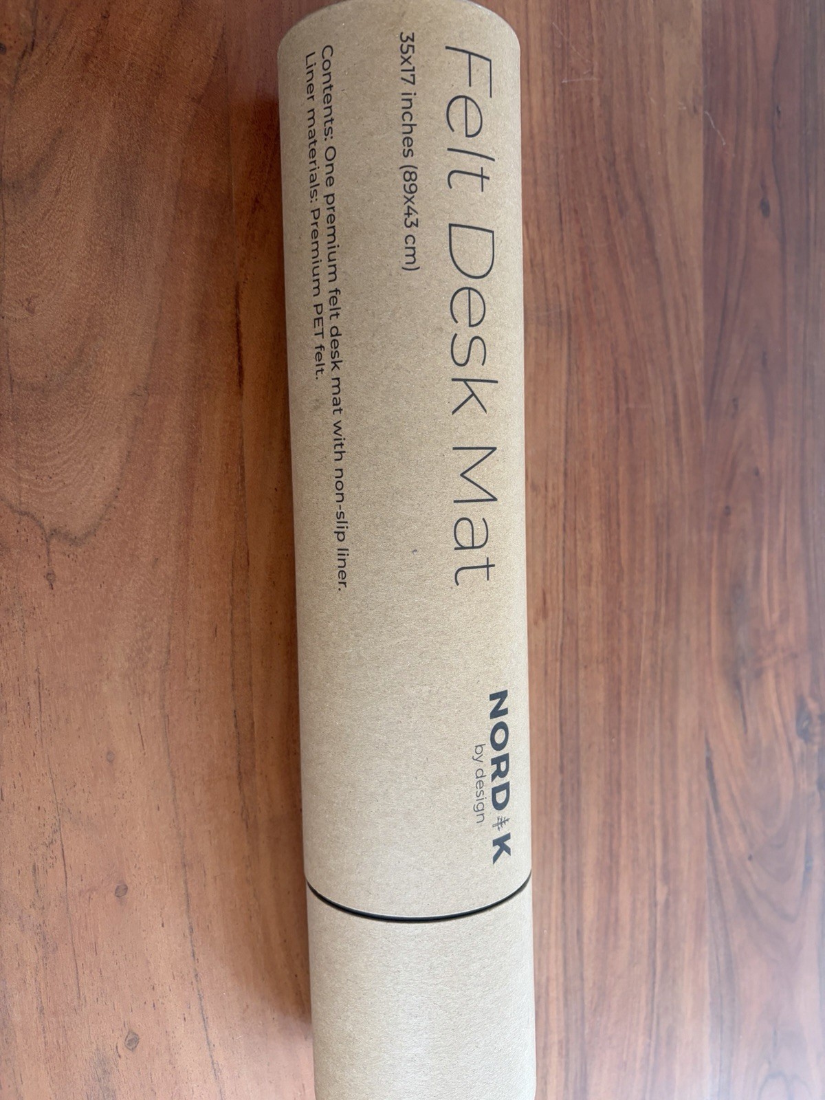 Nordik Large Felt Desk Mat - Charcoal - 35 x 17 inch - Full Desk Keyboard Mat...