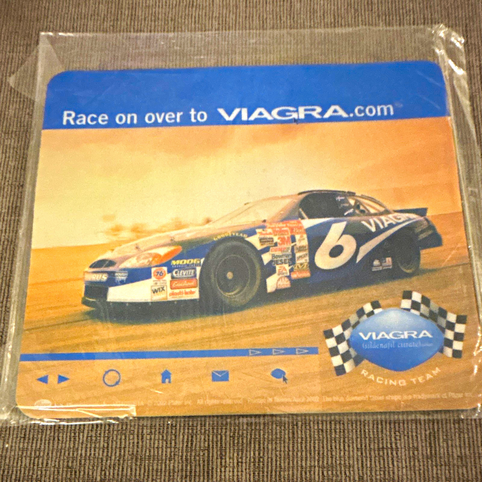 VIAGRA Racing Team NASCAR Car Mouse Pad Funny Joke Gag Gift 8.5 in. X 7.5 in.