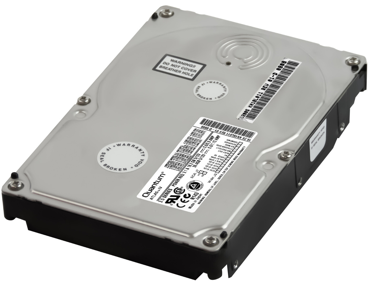 HARD DRIVE QUANTUM ATLAS IV KN18L011 18GB 7.2K 4MB SCSI U160 3.5'' 