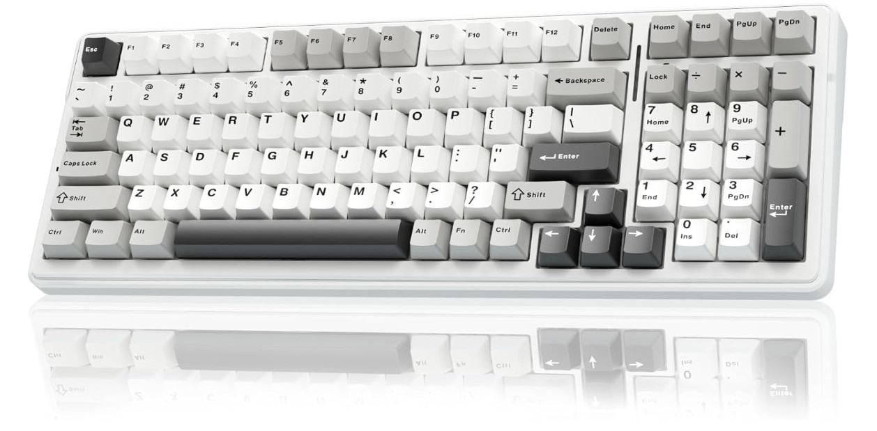 Teclado Mecánico Gaming Inalámbrico RGB BT5.0 2.4G USB-C Hot Swap. Nuevo
