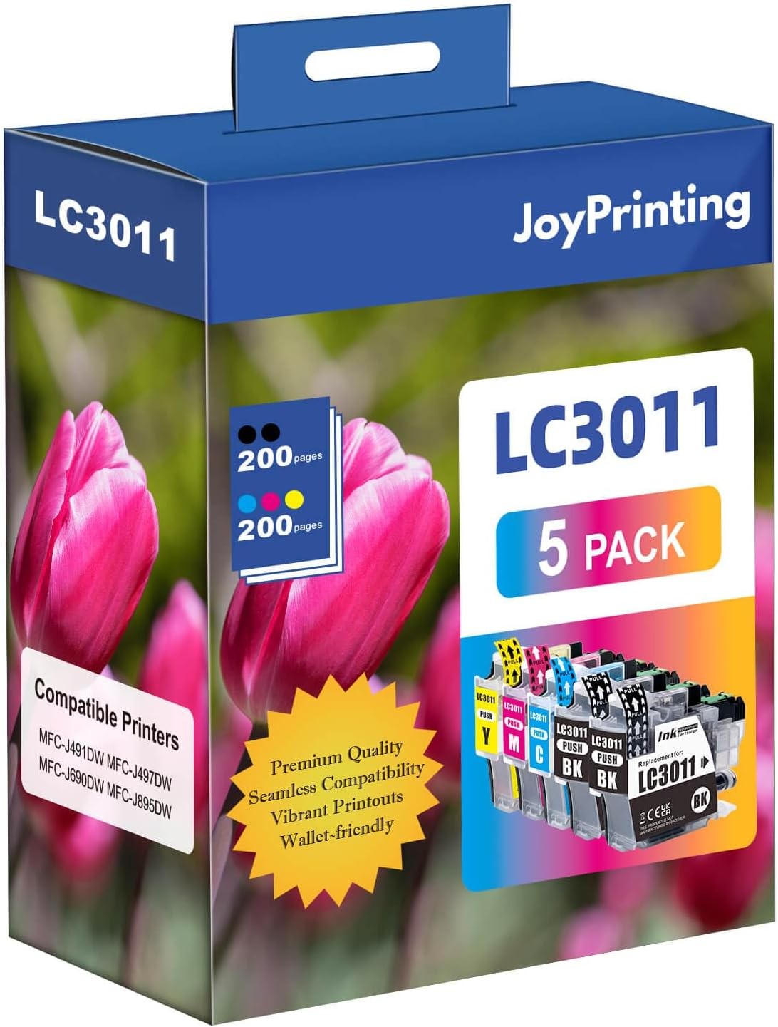 5 Pack Compatible Brother LC3011 Ink Cartridges Black Cyan Magenta Yellow