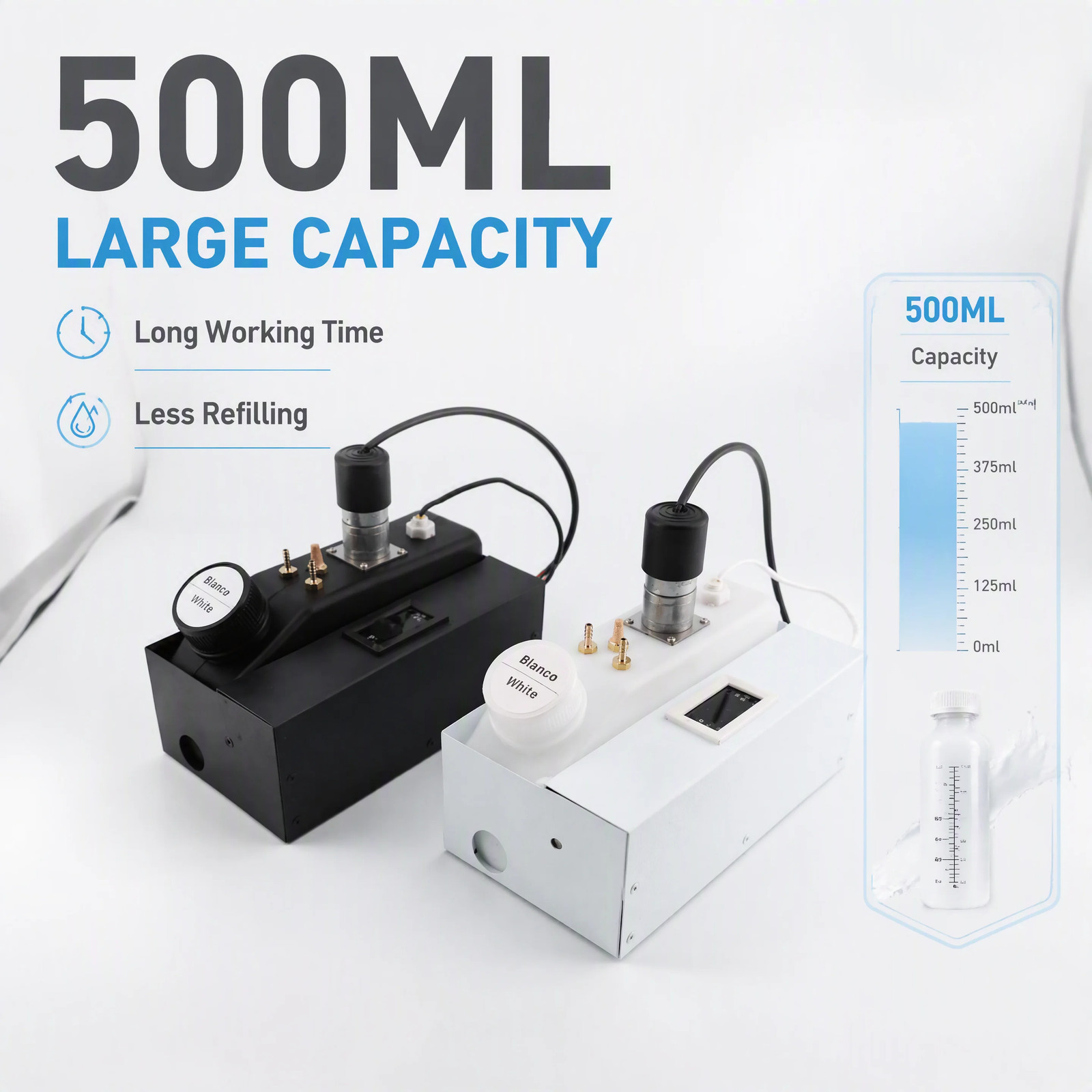500ml White Ink‑Tank With Timer Stir Motor for Epson XP600 I3200 L1800 Printer