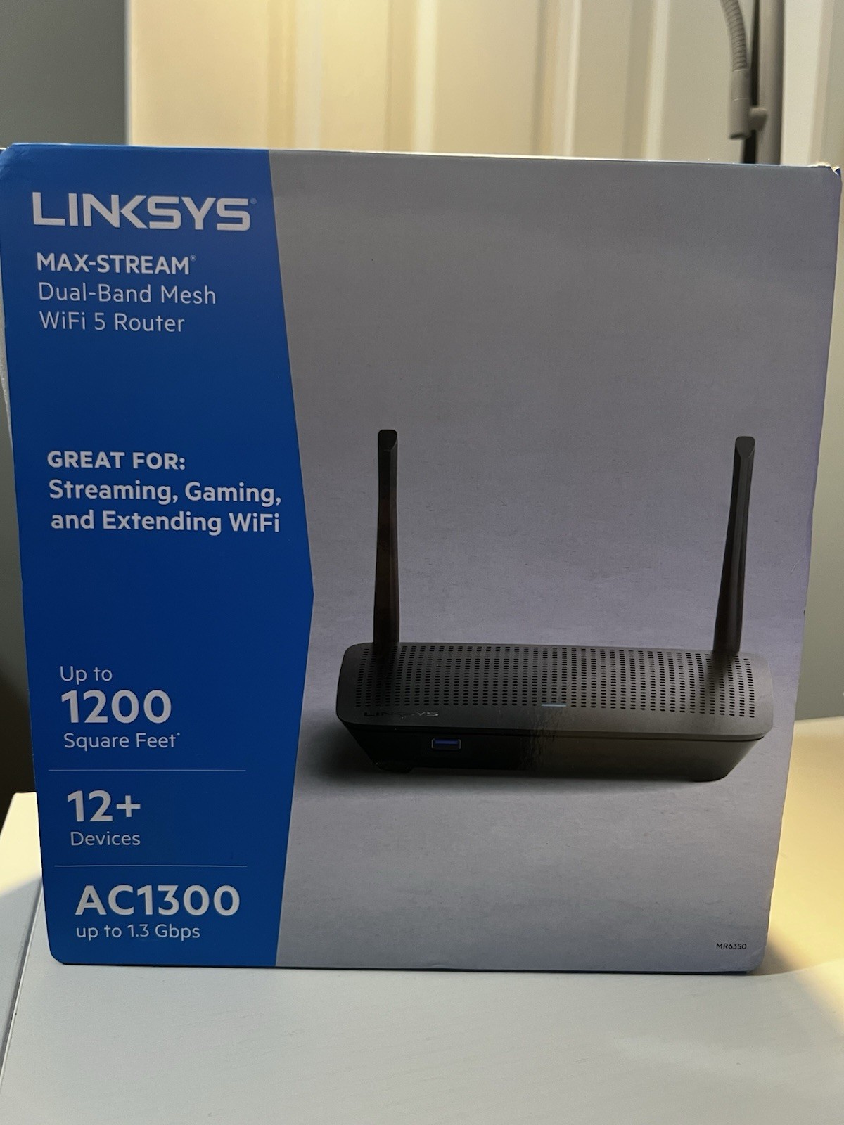 Linksys MR6350 AC1300 Mesh WiFi Router Dual Band Max Stream WiFi 5 Excellent