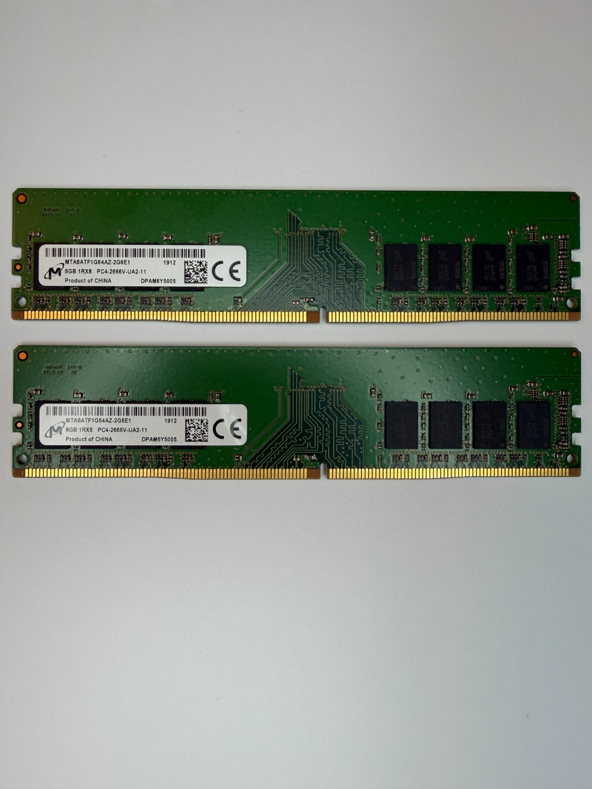 Micron 16GB Kit 2x8GB DDR4 2666MHz PC4-2666V UDIMM Desktop RAM Tested