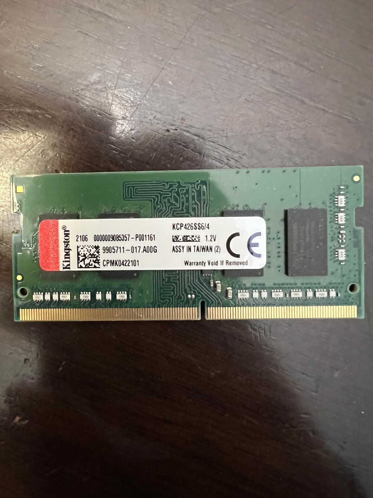 4GB DDR4-2666 PC4-21300 SODIMM Kingston KCP426SS6/4 Laptop Memory RAM