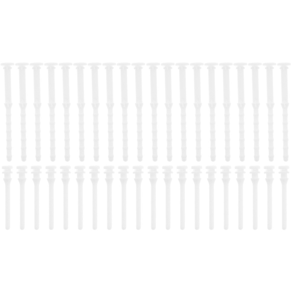 40Pcs Silicone Rubber Pc Fan Mounting Screws Flexible Shock Proof White Set