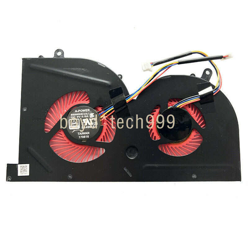 1SET CPU GPU Cooling Fan MS-16K2 GS63 GS63VR GS73 GS73VR GS62 GS62VR MS-17B