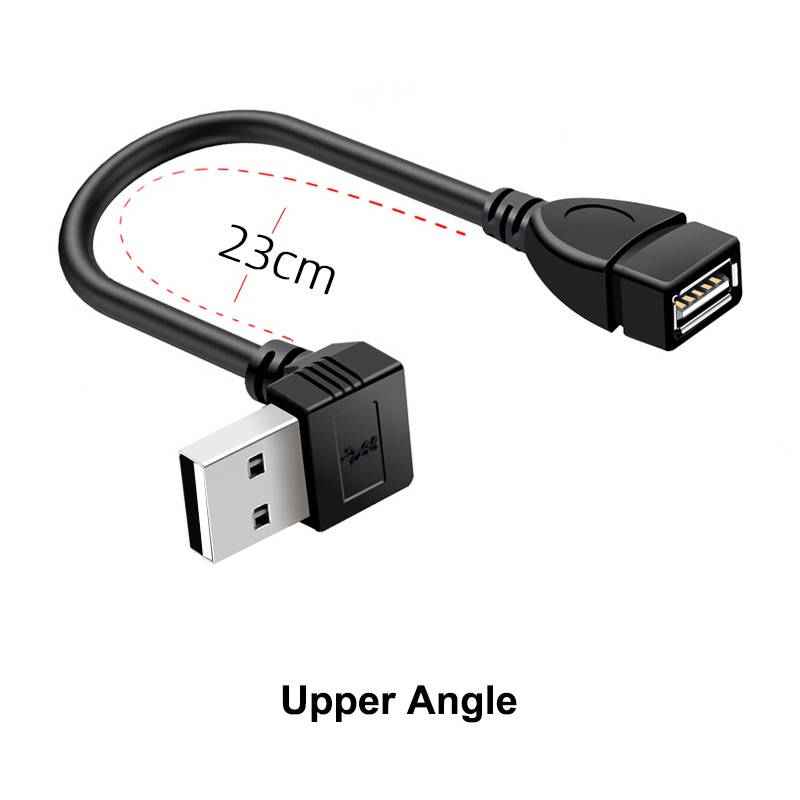USB 2.0 Extension Cable 90 Degrees Angle USB A Male to A Female High Speed Lead
