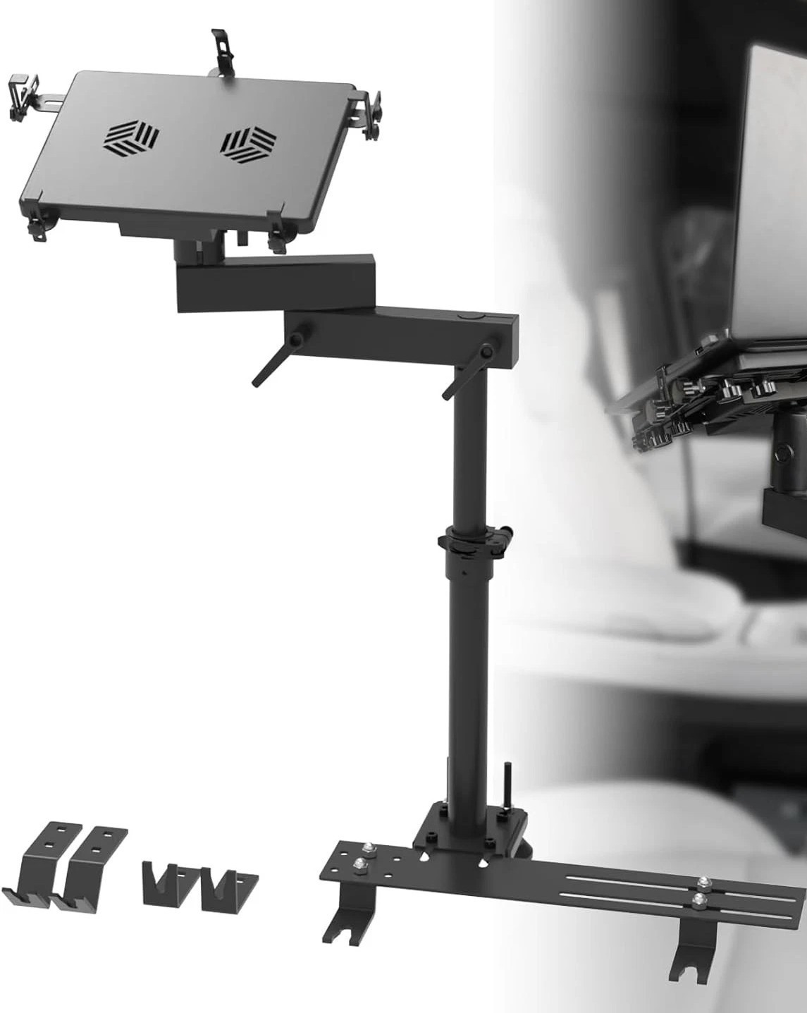 MELIPRON Truck Laptop Mount for Cars, Vans, Vehicles No-Drill Computer Stand