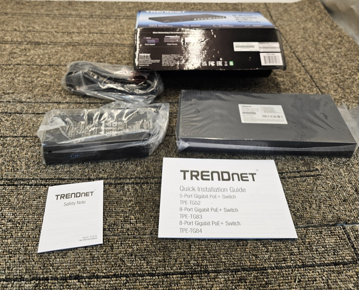 TRENDnet TPE-TG83 8-Port Gigabit PoE+ Switch, 65W PoE Power Budge