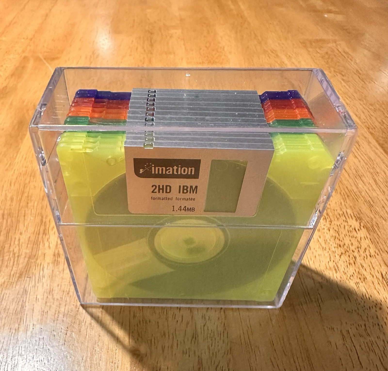 Imation 2HD IBM Neon Floppy Disks & Micro Organizer 1.44MB – 11 pack - 3.5 inch