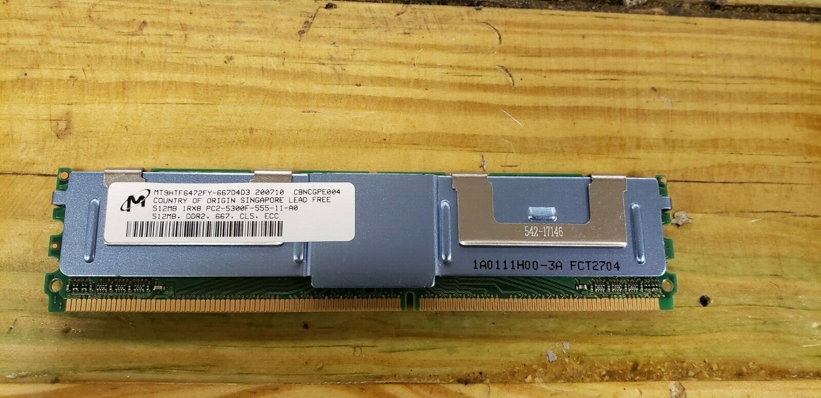 HP 512MB RAM 667MHZ 1Rx8PC2-5300F-555-11-A0  MT9HTF6472FY-667B4D3
