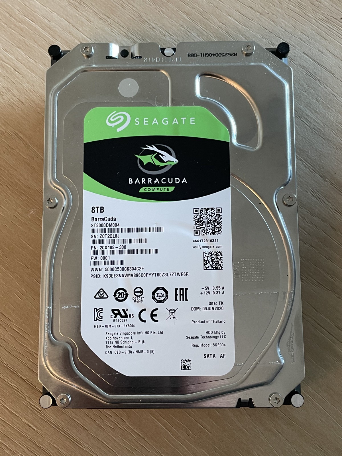 Seagate Barracuda 8 TB, Internal 3.5" (ST8000DM004) Hard Drive