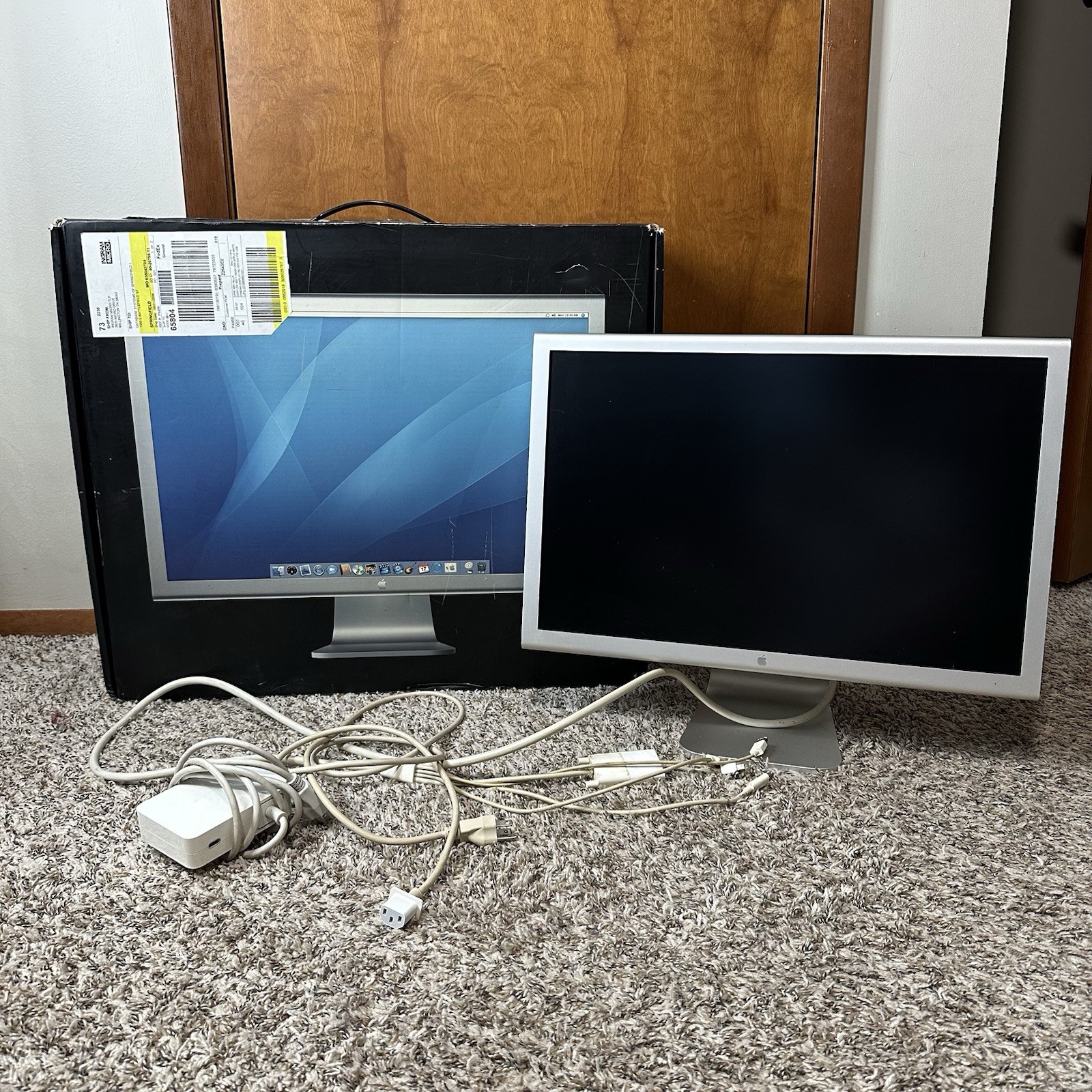 Apple Cinema HD Display 23" M9178LL/A OG Box Cables Manual ⚠️PARTS/REPAIR⚠️
