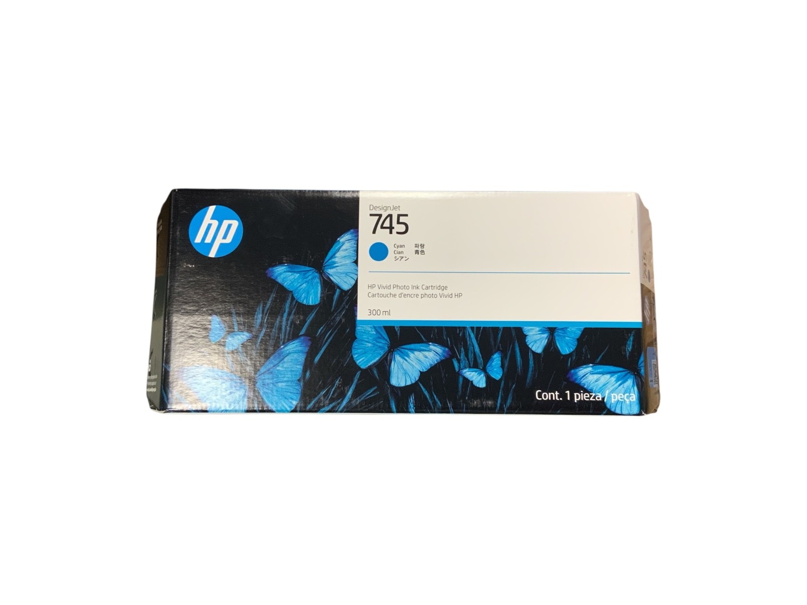 HP 745 Cyan Ink Cartridge F9K03A 300ml Genuine DesignJet Z2600 Z5600 OEM