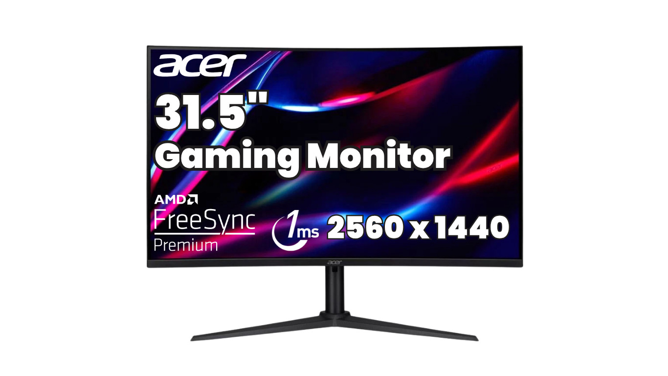 Acer 31.5" Nitro Curved Gaming Monitor LCD VA 144Hz 1ms 2560x1440 Refurbished