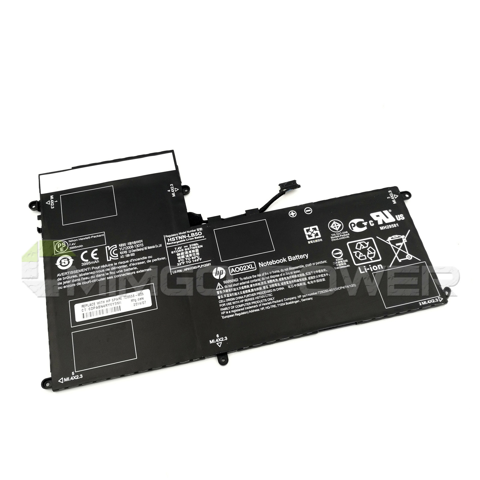 Genuine AO02XL Battery for HP ElitePad 1000 G2 HSTNN-LB5O 728558-005 728250-1C1