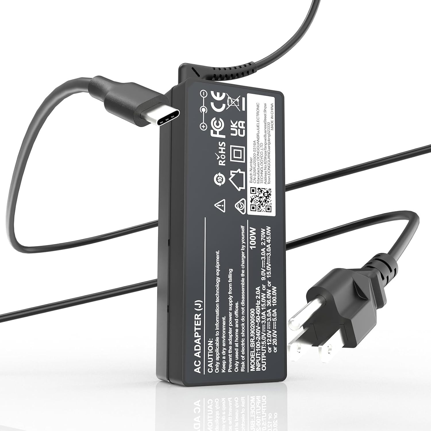 100W USB-C Charger for MacBook/iPad/HP/Dell/Lenovo Laptops & Tablets Fast Charge