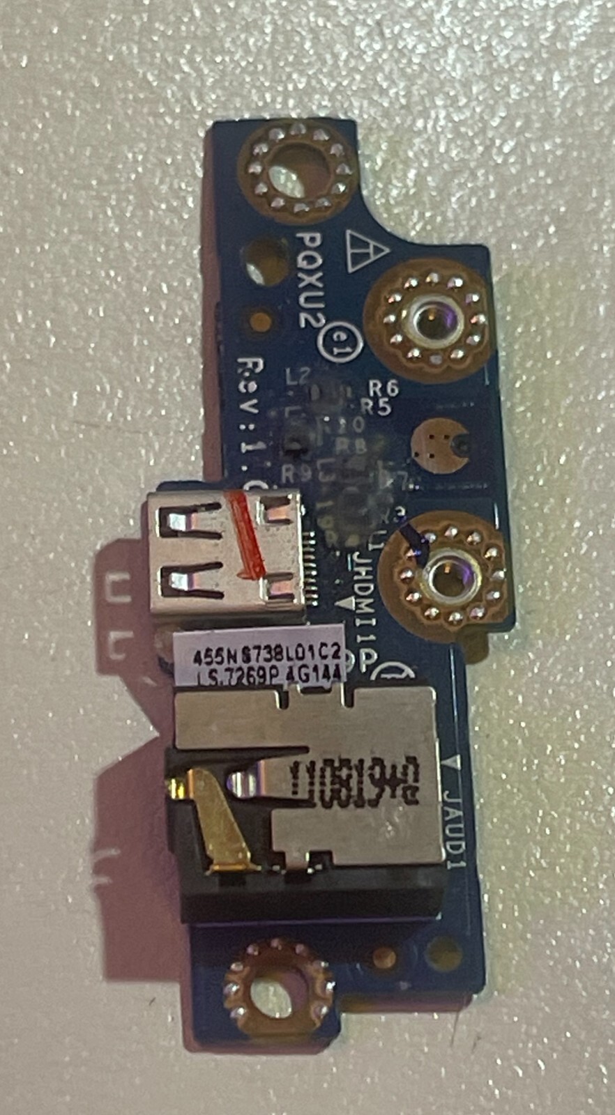 LENOVO IDEAPAD K1 TABLET OEM AUDIO BOARD, LS-7269P, 455N8738L01C2