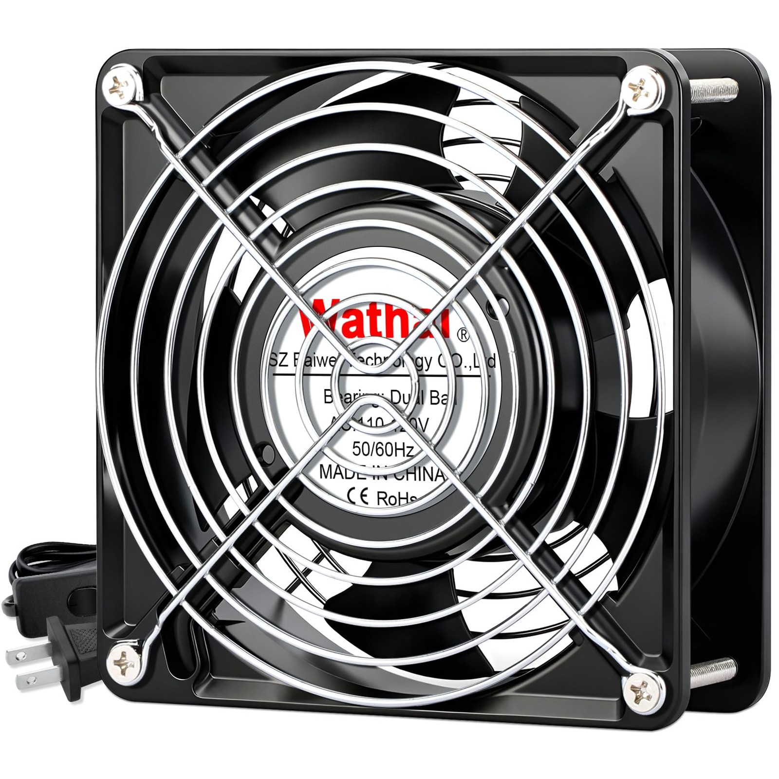 Wathai AC 12038 120mm x 38mm 110V 120V Dual Ball Metal Cooling Axial Fan... 